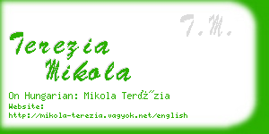 terezia mikola business card